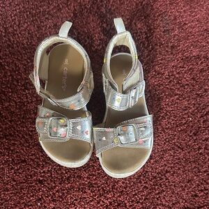 7 for $20 Carter's Metallic Kids Sandals with Multicolor Hearts